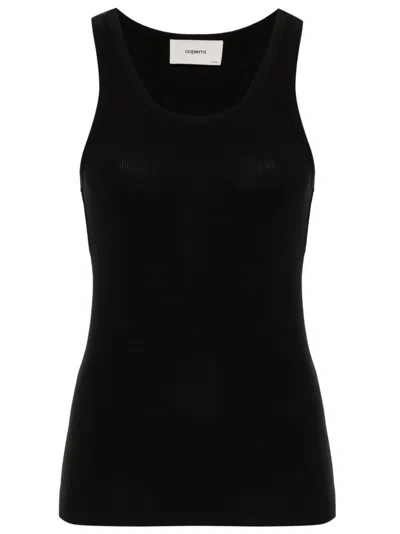 COPERNI RIB TOP LOGO WOMAN BLACK IN COTTON