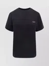 Coperni Ribbed Crew Neck Short Sleeve T-shirt In Black