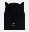 Coperni Ribbed-knit Alpaca And Wool-blend Beanie In Black