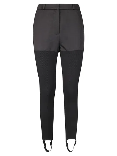 COPERNI RIBBED KNIT BLACK STIRRUP PANTS