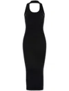 Coperni Stretch Viscose Halter Neckline Midi Dress In Black
