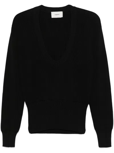 Coperni Ribbed Sweater In Black