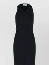 Coperni Ribbed Texture Sleeveless Dress With Side Slit