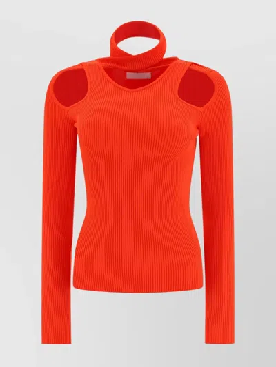 COPERNI RIBBED TEXTURE TOP WITH CUT-OUT SHOULDERS