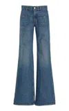 Coperni Rigid Mid-rise Straight-leg Jeans In Medium Wash