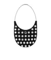Coperni Ring Swipe Bag In Black Embroidery In Black