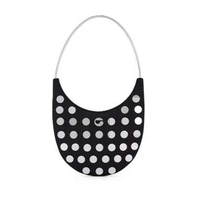Coperni Ring Swipe Bag In Black Embroidery