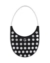 Coperni Ring Swipe Bag In Black Embroidery In Black