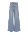 Coperni Straight Leg Trousers Studded Embellishments In Blue
