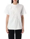 Coperni Rose Boxy T-shirt In White