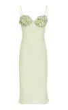 Coperni Zipper-detailed Mini Dress In Green