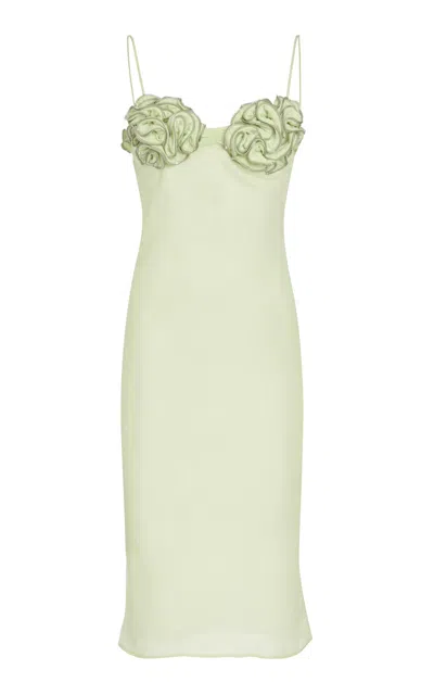 Coperni Zipper-detailed Mini Dress In Green
