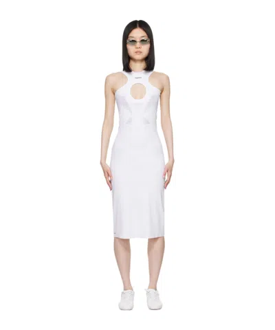 Coperni Round Collar Sleeveless Dress In White