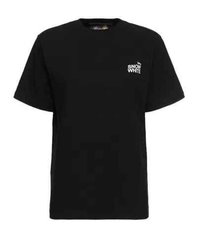Coperni Round Neck Short Sleeve T-shirt In Black