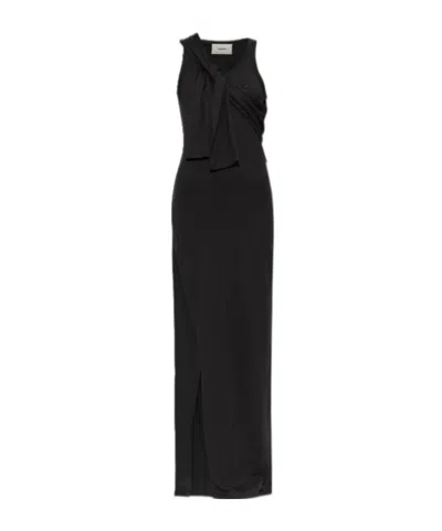 Coperni Round Neck Sleeveless Dress In Black