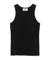 Coperni Round Neck Sleeveless Top With Ribbed Texture In Black
