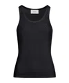 Coperni Lightweight Logo Tank Top In Black In Black