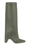 Coperni Green Rubber Bridge Tall Boots In Grn Green