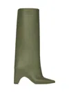 Coperni Green Rubber Bridge Tall Boots In Green