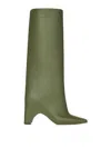 Coperni Green Rubber Bridge Tall Boots In Green