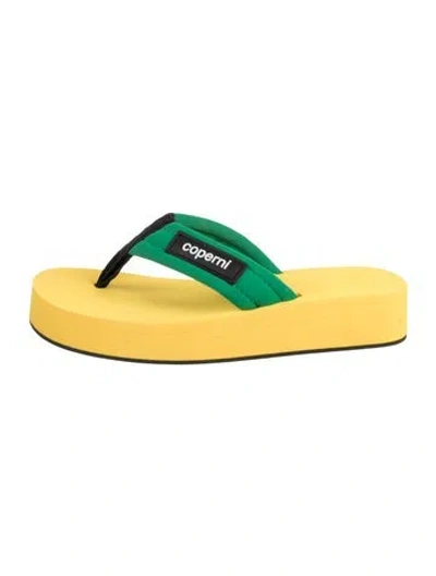 Pre-owned Coperni Rubber Flip Flops In Yellow