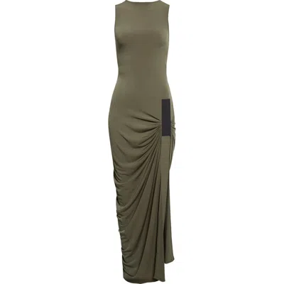 Coperni Pleated Sleeveless Dress In Green