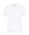 Coperni Ruched Cut-out T-shirt In White