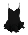 Coperni Ruffle-embellished Sleeveless Top In Black