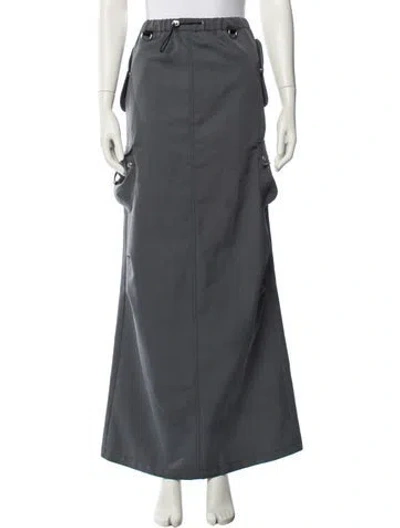 Pre-owned Coperni Ruffle Embellishment Long Skirt In Gray