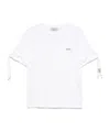 Coperni Logo-print Ruffle-trim T-shirt In White