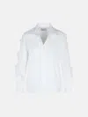 Coperni 'ruffle' White Cotton Shirt In White