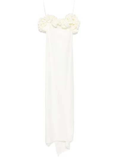 Coperni Ruffled Maxi Dress In White