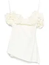 Coperni Sleeves Off-the-shoulder Ruffled Top In White