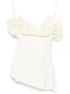 Coperni Sleeves Off-the-shoulder Ruffled Top In White