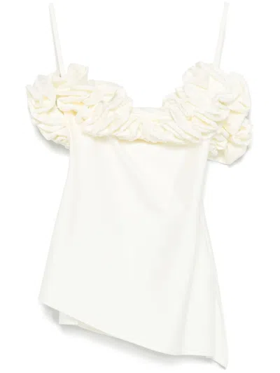 COPERNI COPERNI RUFFLED ASYMMETRIC HEM TOP