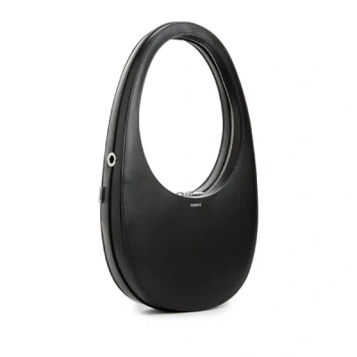 Coperni Mini Swipe Handbag With Leather Shoulder Strap In Black