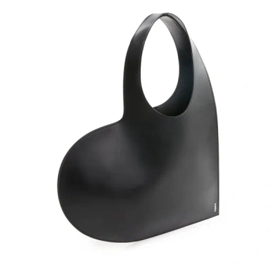 Coperni Asymmetrical Heart-shaped Shoulder Bag In Black