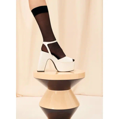 Coperni Bridge Platform Sandals In White