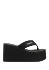 Coperni Women Branded Wedge Sandals In Black
