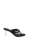 Coperni 70mm Denim Branded Thong Sandal In Black