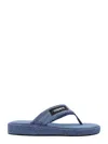 Coperni Blue Denim Branded Flip Flops In Blue