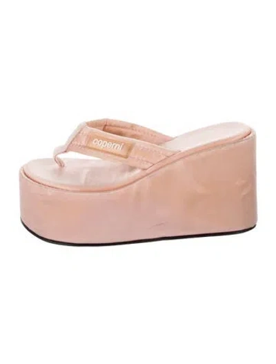 Pre-owned Coperni Satin Flip Flops In Pink