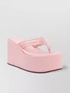 Coperni Satin Sandals With Logo Patch On The Side In Pink