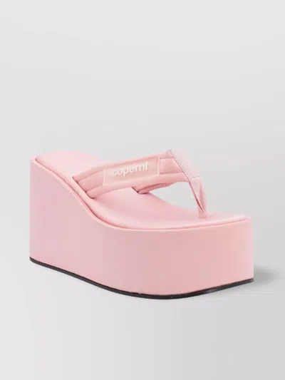 COPERNI SATIN SANDALS LOGO PATCH SIDE