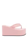 Coperni Satin Sandals With Logo Patch On The Side In Pink