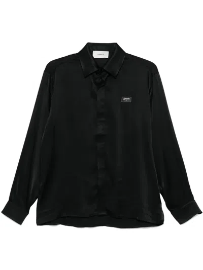 Coperni Satin Shirt In Black