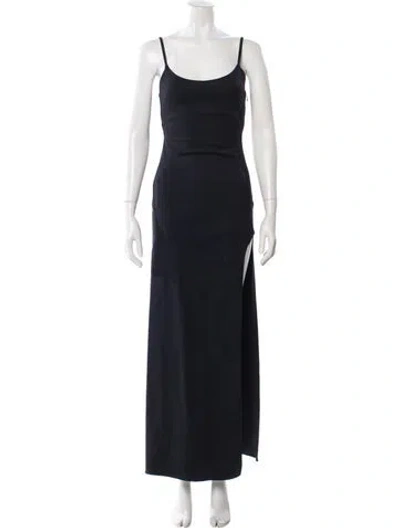 Pre-owned Coperni Scoop Neck Long Dress In Blue