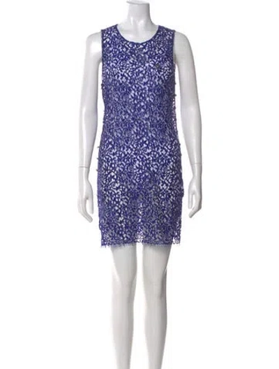 Pre-owned Coperni Scoop Neck Mini Dress In Blue