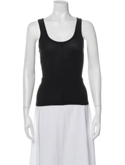 Pre-owned Coperni Scoop Neck Sleeveless Top In Black
