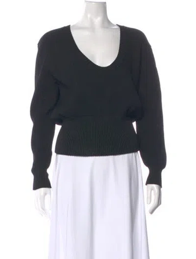 Pre-owned Coperni Scoop Neck Sweater In Black